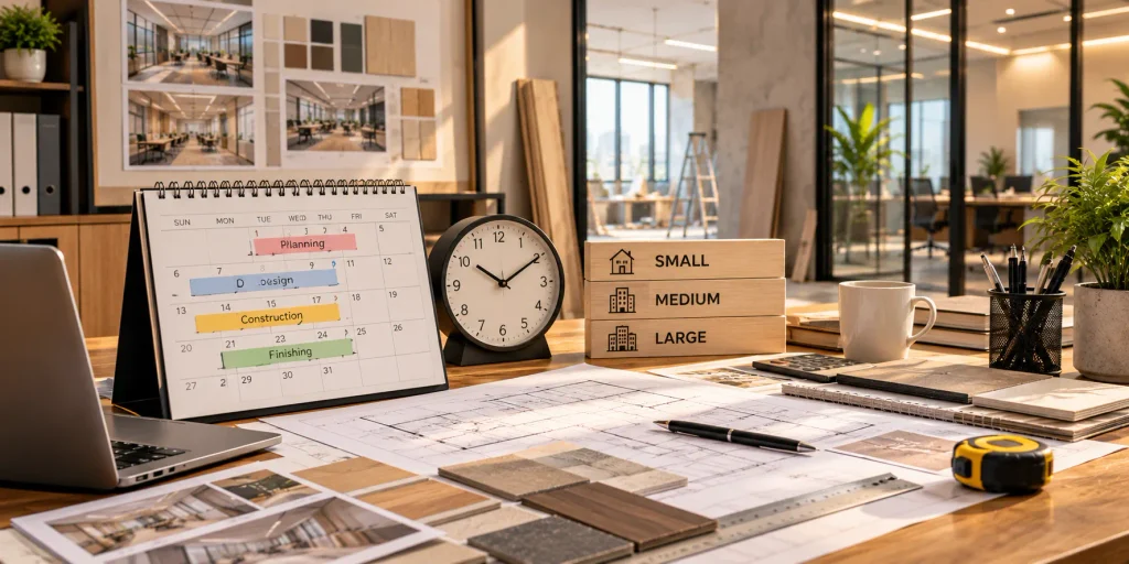 Office Renovation Planning Desk Office Interior Design Timelines by Size and Scope